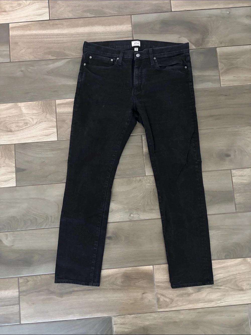 J. Crew 484 Slim Straight Jeans in Black